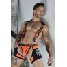 Breedwell Harnais Neo Camo Noir-orange Neon